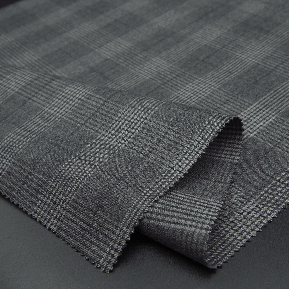 Classic RTS Plaid Luxury Worsted Merino Wool Fabric Wool Blend Fabric Italian Suiting Fabric for Men Suits