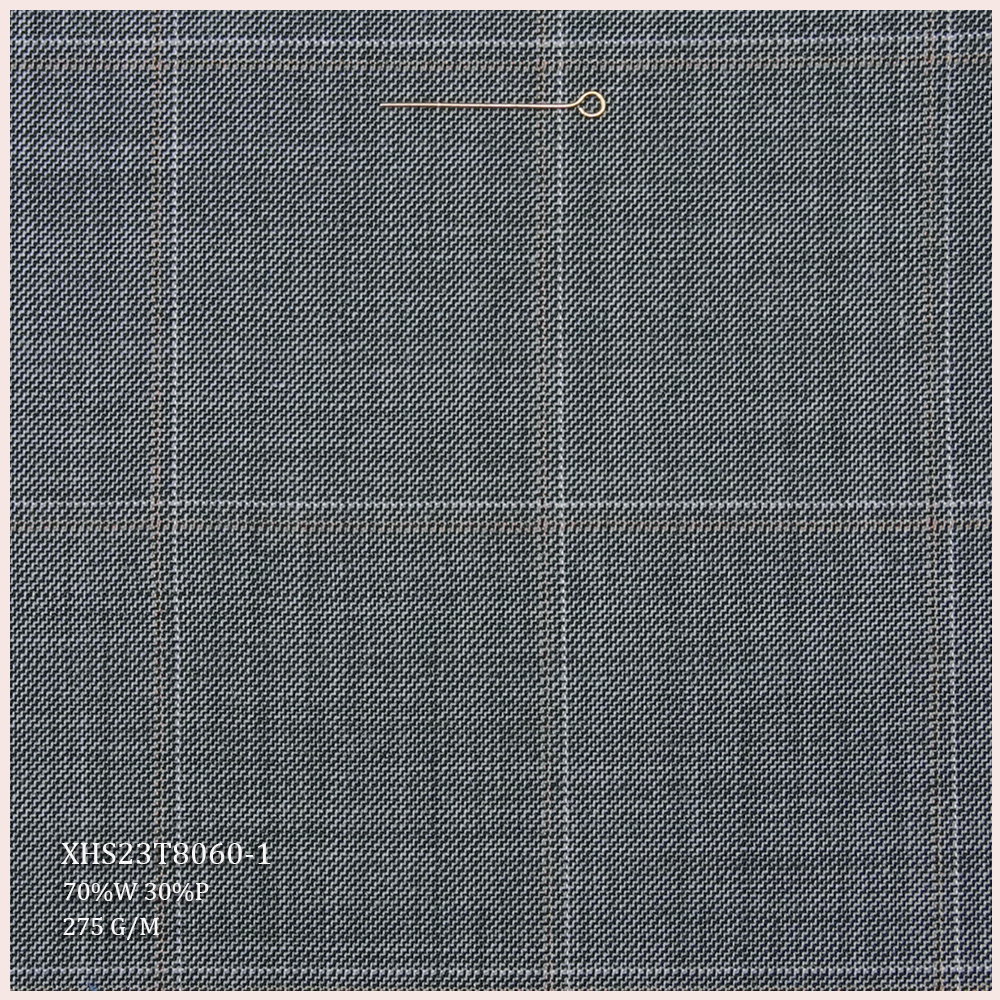 New Style checks STOCK Worsted Italian Suit Fabric Wool Blend Fabric for Men Suits