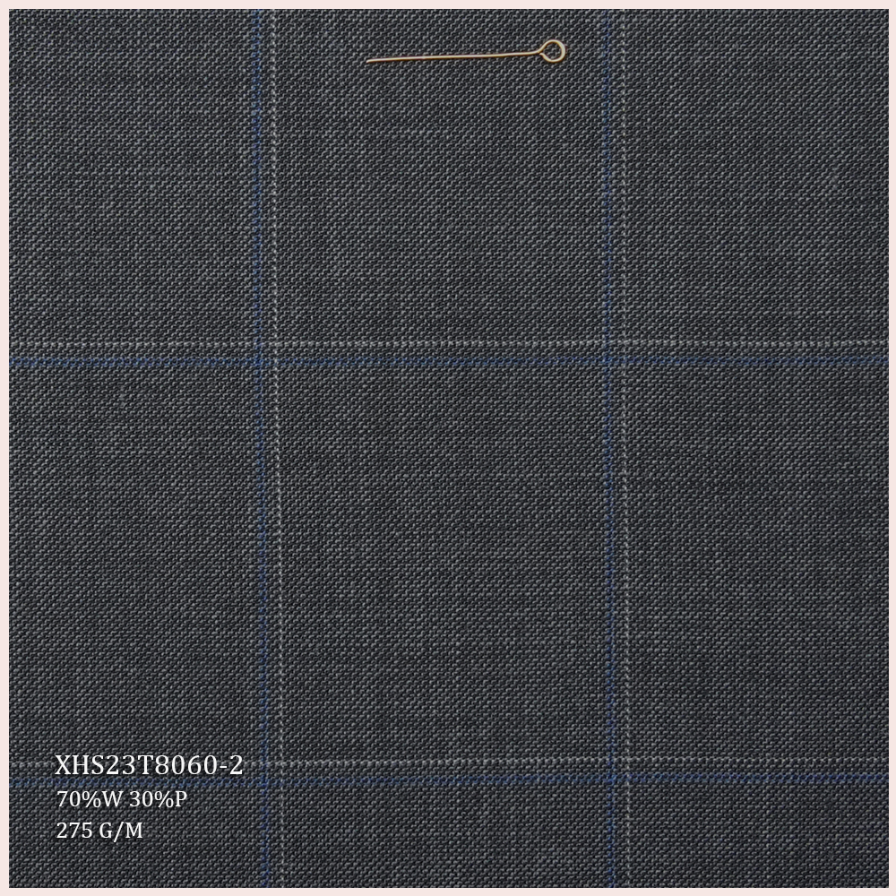 New Style checks STOCK Worsted Italian Suit Fabric Wool Blend Fabric for Men Suits