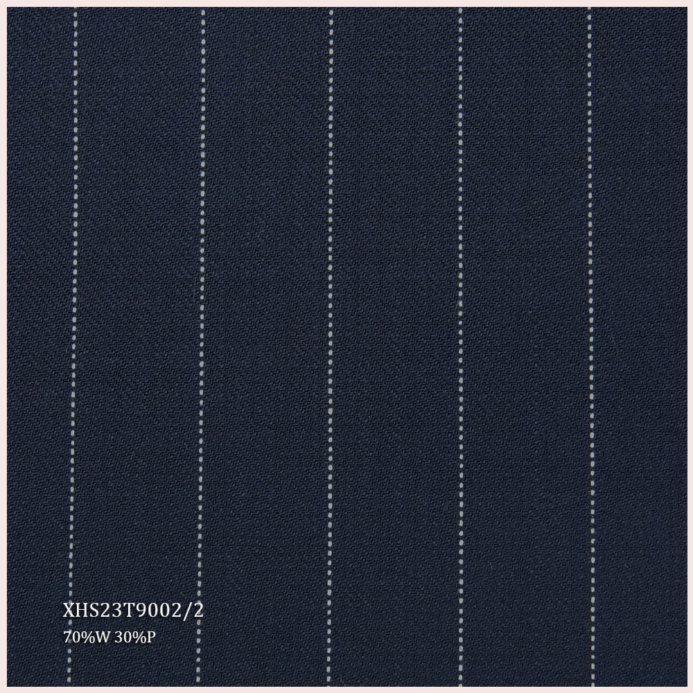 Direct Sale Organic Worsted Merino Wool Fabric Luxury Italian Suiting Fabric Wool Fabric for Men's Suits Stripe