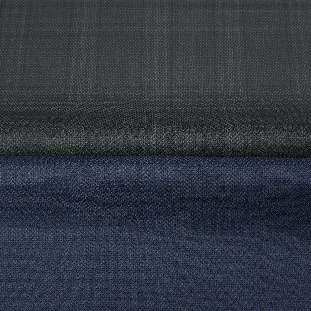 High Quality STOCK Men's Wool/Polyester Fabric Organic Worsted Merino Wool Woven Luxury Wool Suit Fabric