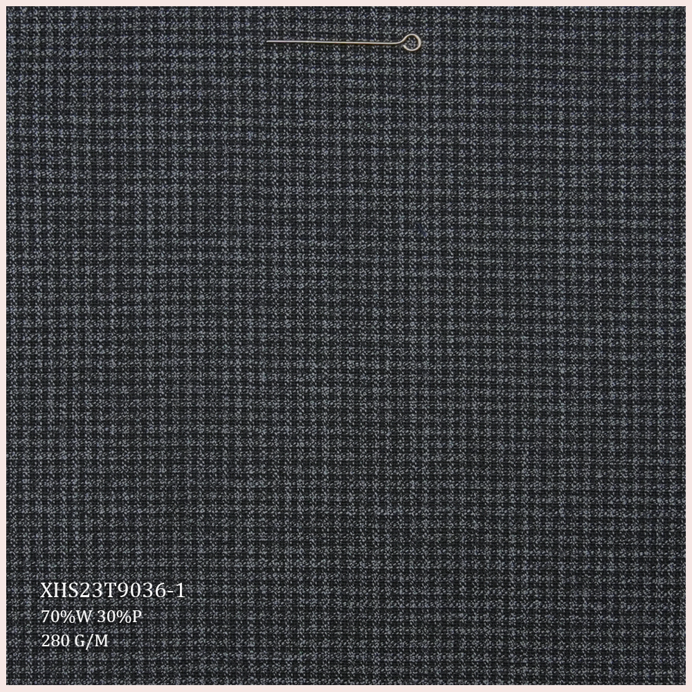 TOP Quality STOCK Worsted Merino Wool Suiting Fabric Blend Woven Wool/Polyester Fabric for Men Suits