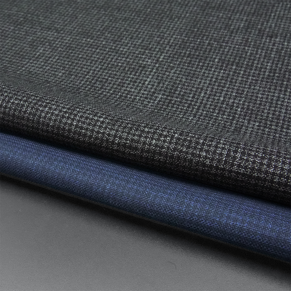 TOP Quality STOCK Worsted Merino Wool Suiting Fabric Blend Woven Wool/Polyester Fabric for Men Suits