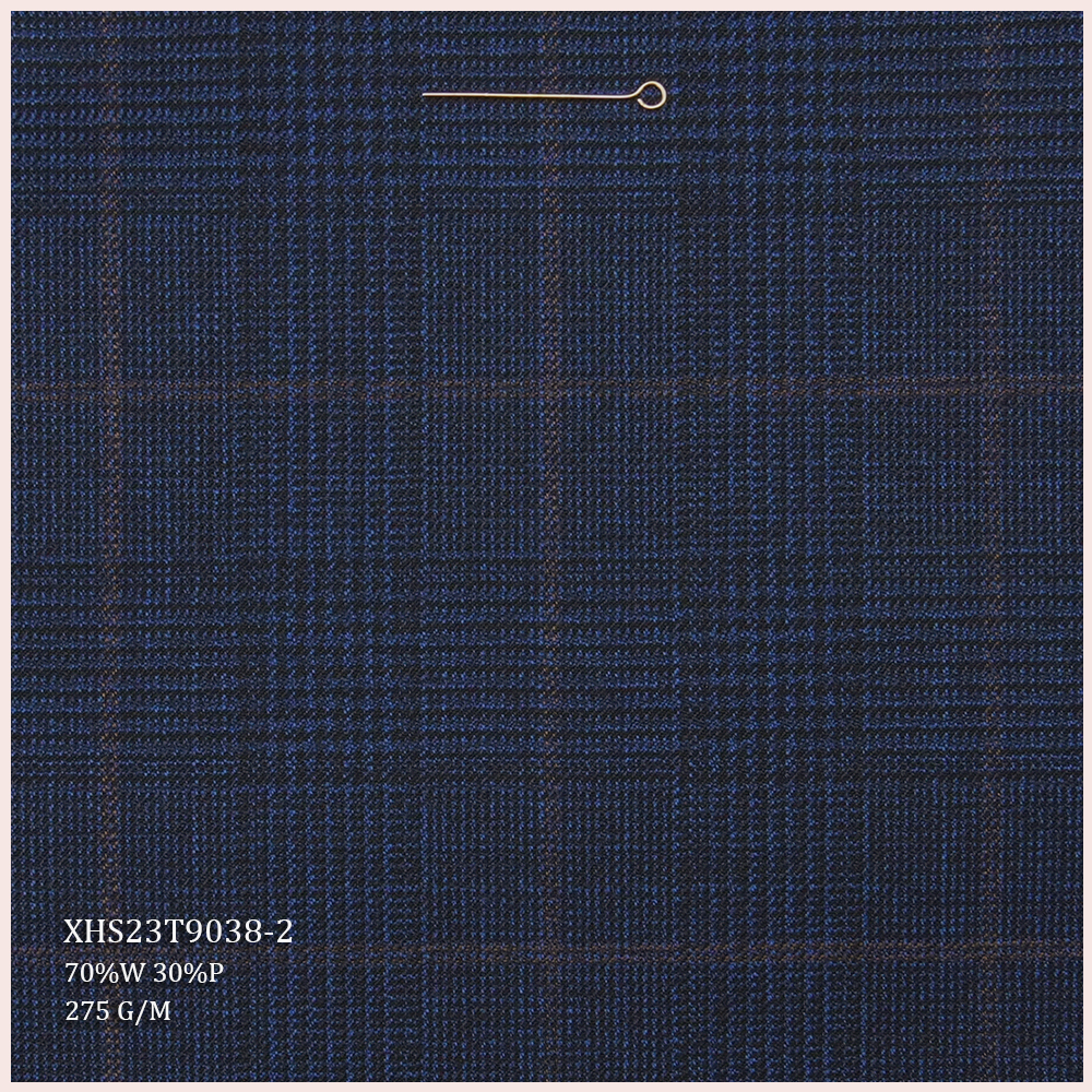 High Standard STOCK Wool/Polyester Fabric Blend Organic Worsted Merino Wool Fabric for Men's Suits