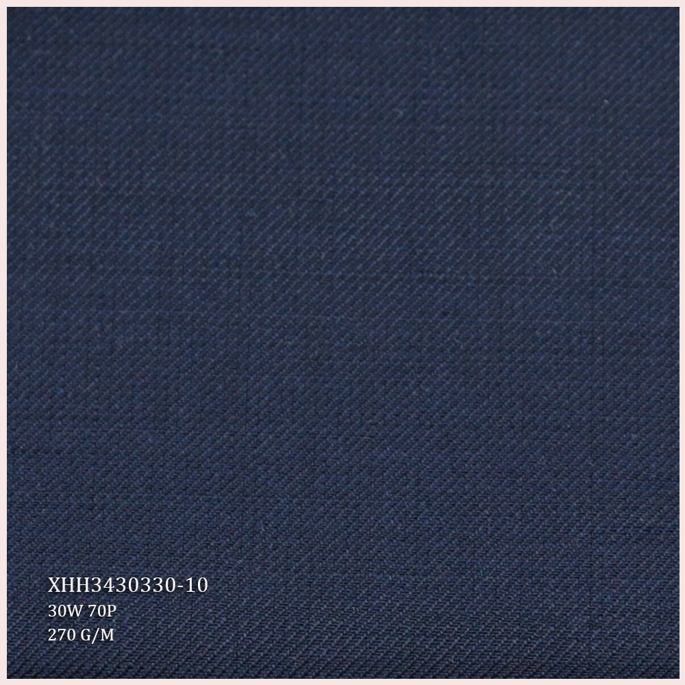 Hot Selling Wool Suit Fabric 30%W 70%P Blend Merino Wool/Polyester Fabric Twill Style for Men's Suits Garments