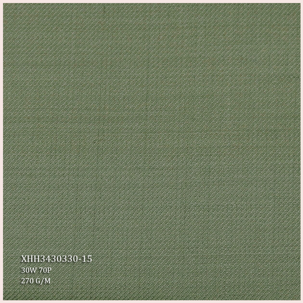 Hot Selling Wool Suit Fabric 30%W 70%P Blend Merino Wool/Polyester Fabric Twill Style for Men's Suits Garments