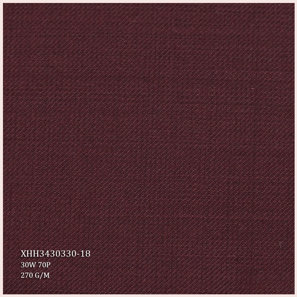 Hot Selling Wool Suit Fabric 30%W 70%P Blend Merino Wool/Polyester Fabric Twill Style for Men's Suits Garments