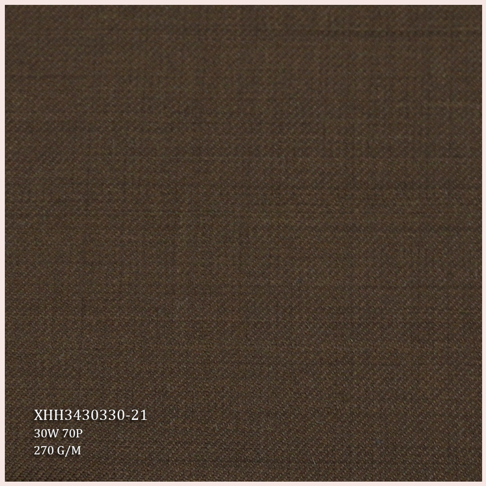 Hot Selling Wool Suit Fabric 30%W 70%P Blend Merino Wool/Polyester Fabric Twill Style for Men's Suits Garments