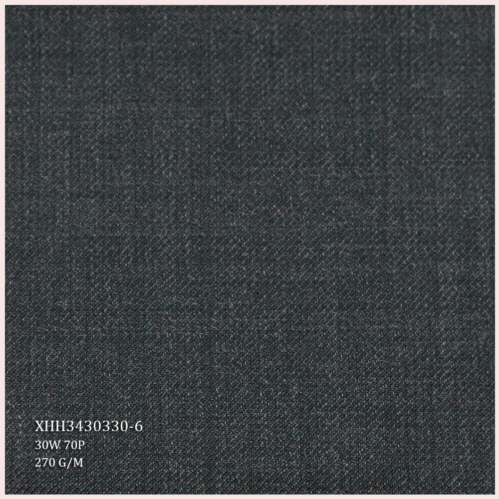 Hot Selling Wool Suit Fabric 30%W 70%P Blend Merino Wool/Polyester Fabric Twill Style for Men's Suits Garments