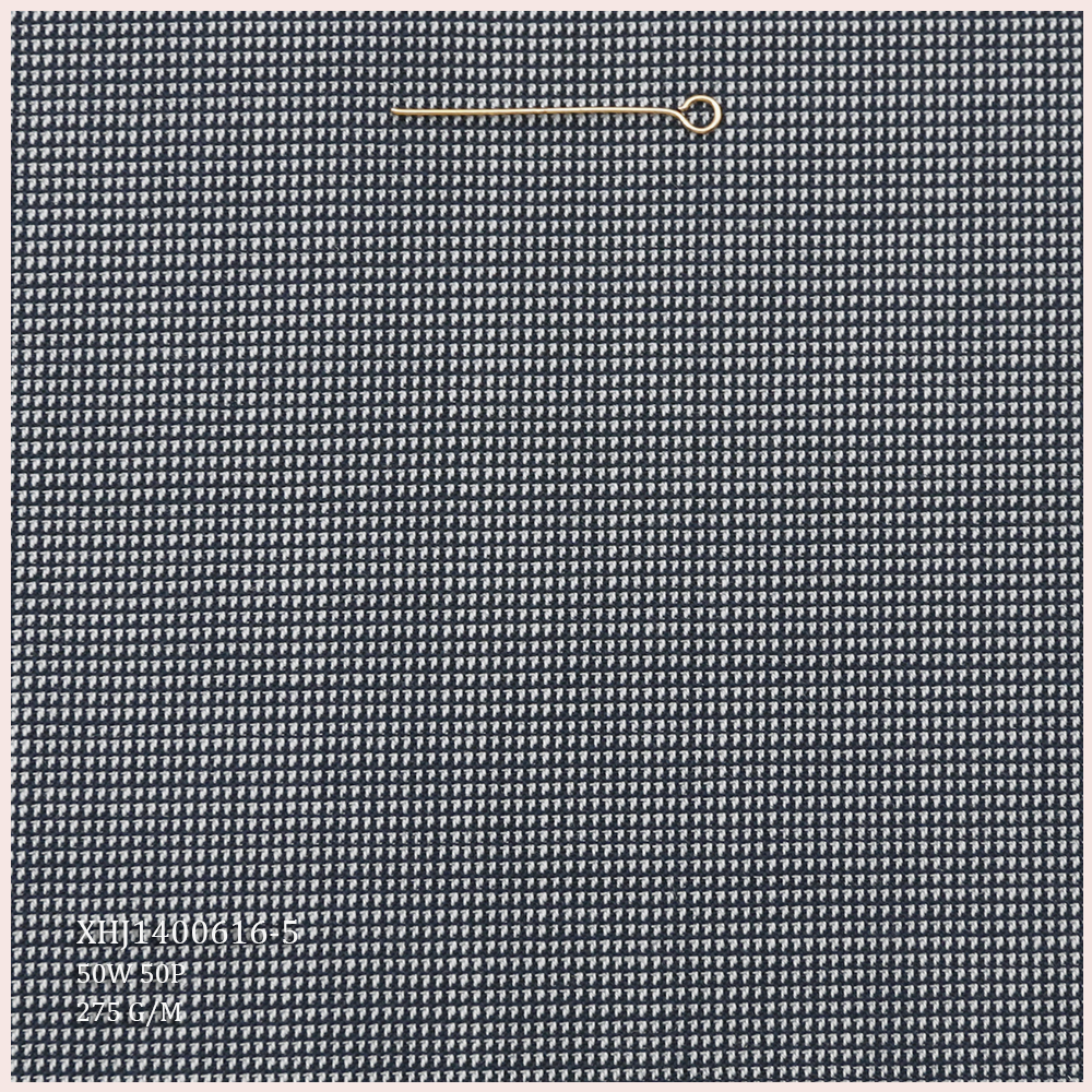 Gorgeous RTS Worsted Wool Suiting Fabric Blend 50%W 50%P Italian Suit Fabric for Men Suits Plaid Houndstooth