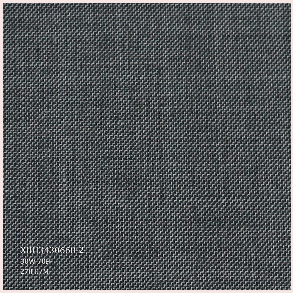 Factory Direct Selling Wool Suiting Fabric 30W 70P Worsted Merino Wool/Polyester Fabric for Men's Suits Varied Style