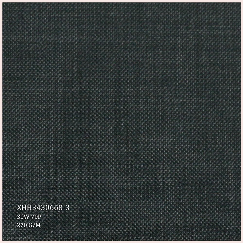 Factory Direct Selling Wool Suiting Fabric 30W 70P Worsted Merino Wool/Polyester Fabric for Men's Suits Varied Style