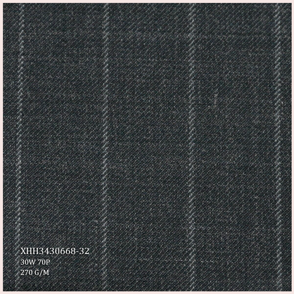 Factory Direct Selling Wool Suiting Fabric 30W 70P Worsted Merino Wool/Polyester Fabric for Men's Suits Varied Style