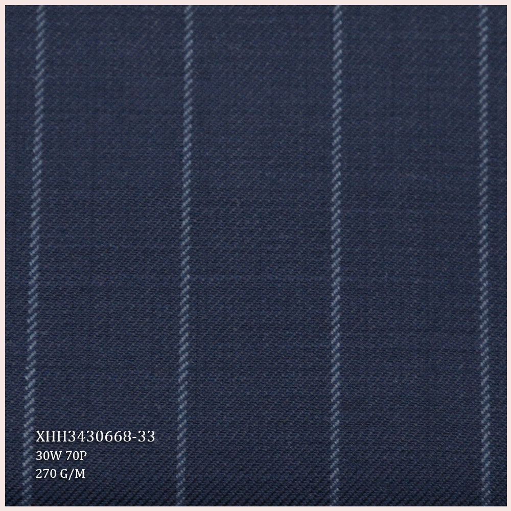 Factory Direct Selling Wool Suiting Fabric 30W 70P Worsted Merino Wool/Polyester Fabric for Men's Suits Varied Style