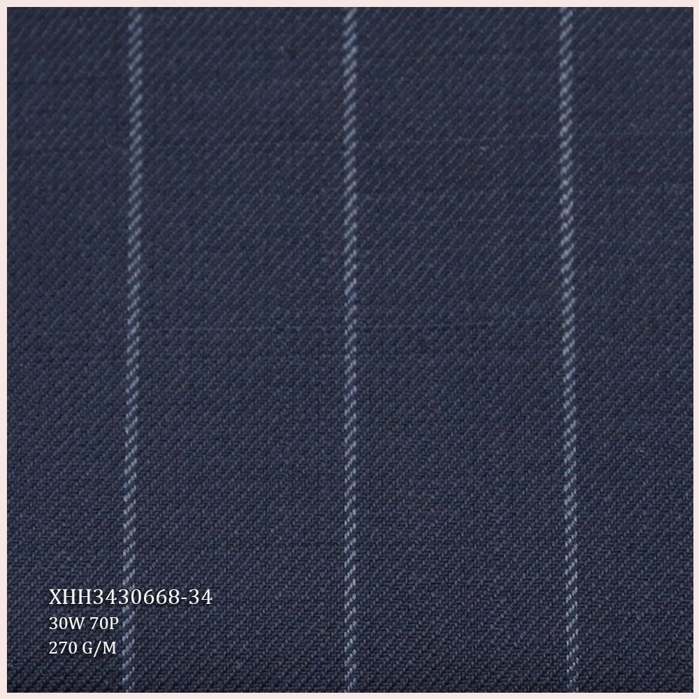 Factory Direct Selling Wool Suiting Fabric 30W 70P Worsted Merino Wool/Polyester Fabric for Men's Suits Varied Style