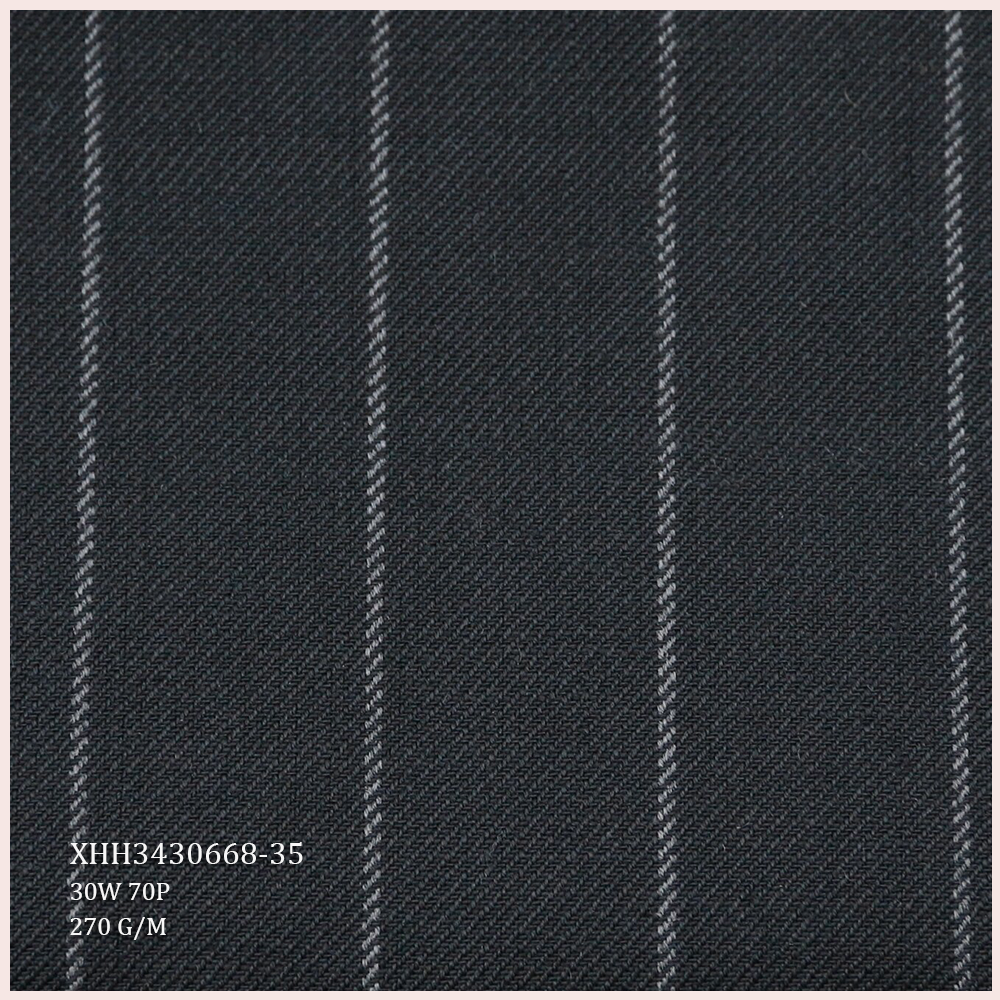 Factory Direct Selling Wool Suiting Fabric 30W 70P Worsted Merino Wool/Polyester Fabric for Men's Suits Varied Style