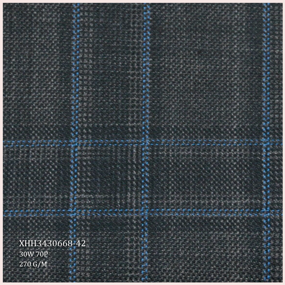 Factory Direct Selling Wool Suiting Fabric 30W 70P Worsted Merino Wool/Polyester Fabric for Men's Suits Varied Style