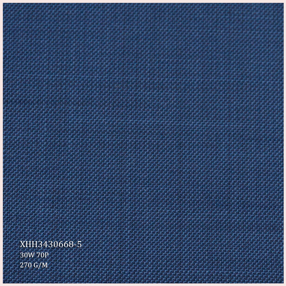 Factory Direct Selling Wool Suiting Fabric 30W 70P Worsted Merino Wool/Polyester Fabric for Men's Suits Varied Style