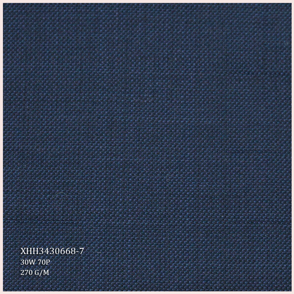 Factory Direct Selling Wool Suiting Fabric 30W 70P Worsted Merino Wool/Polyester Fabric for Men's Suits Varied Style