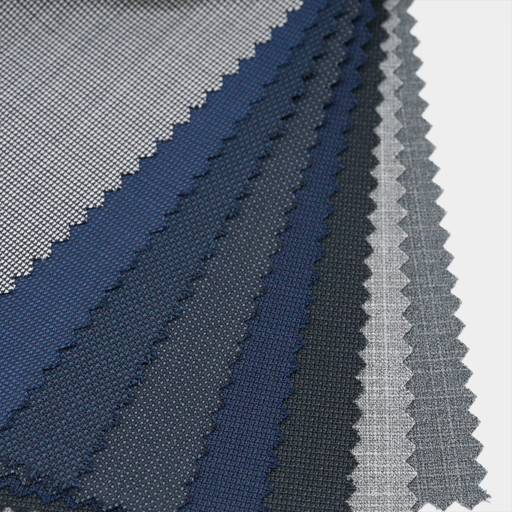 Gorgeous RTS Worsted Wool Suiting Fabric Blend 50%W 50%P Italian Suit Fabric for Men Suits Plaid Houndstooth