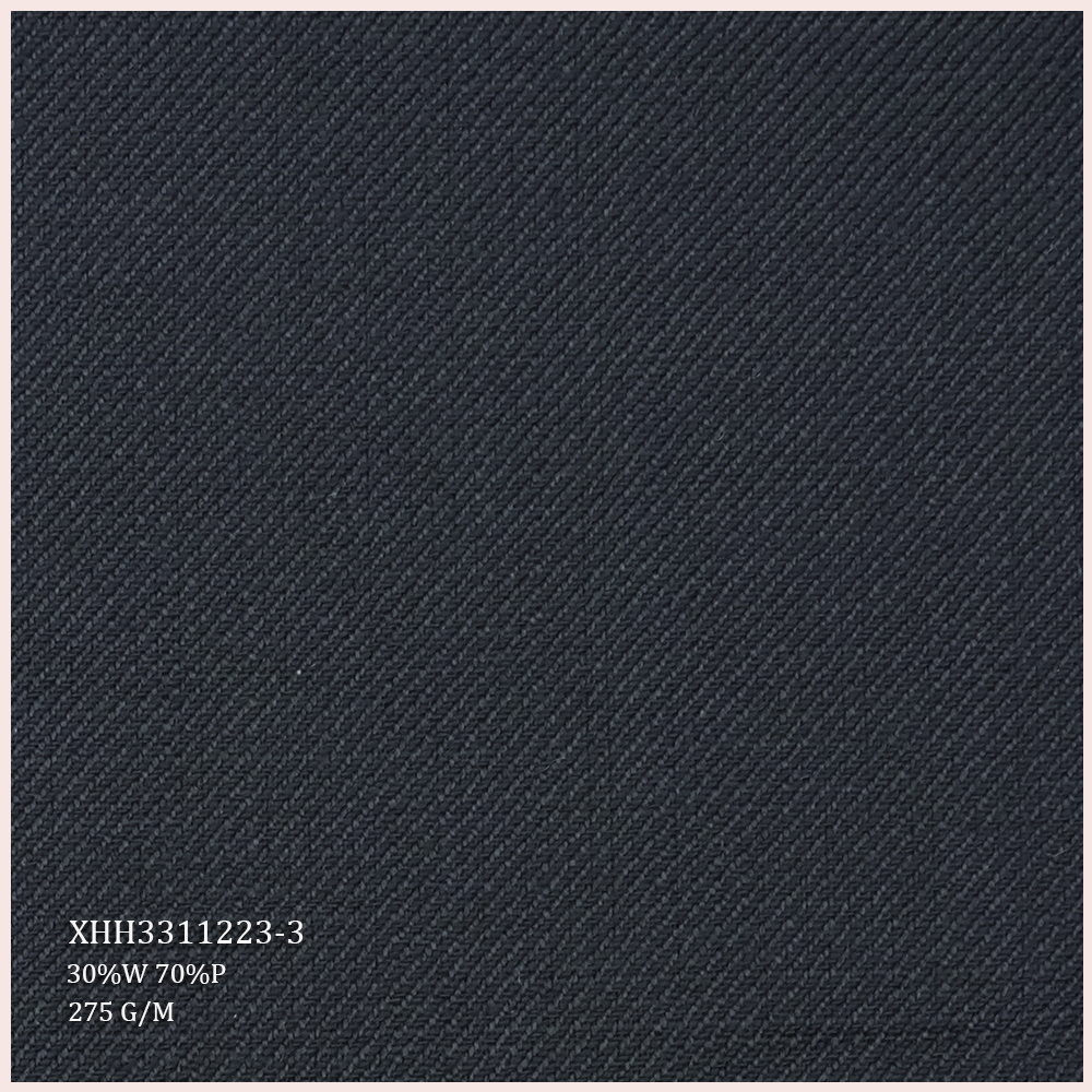 Premium Quality 30%W 70%P Worsted Merino Wool Italian Suiting Fabric Wool/Polyester Fabric for Men Suits TWILL