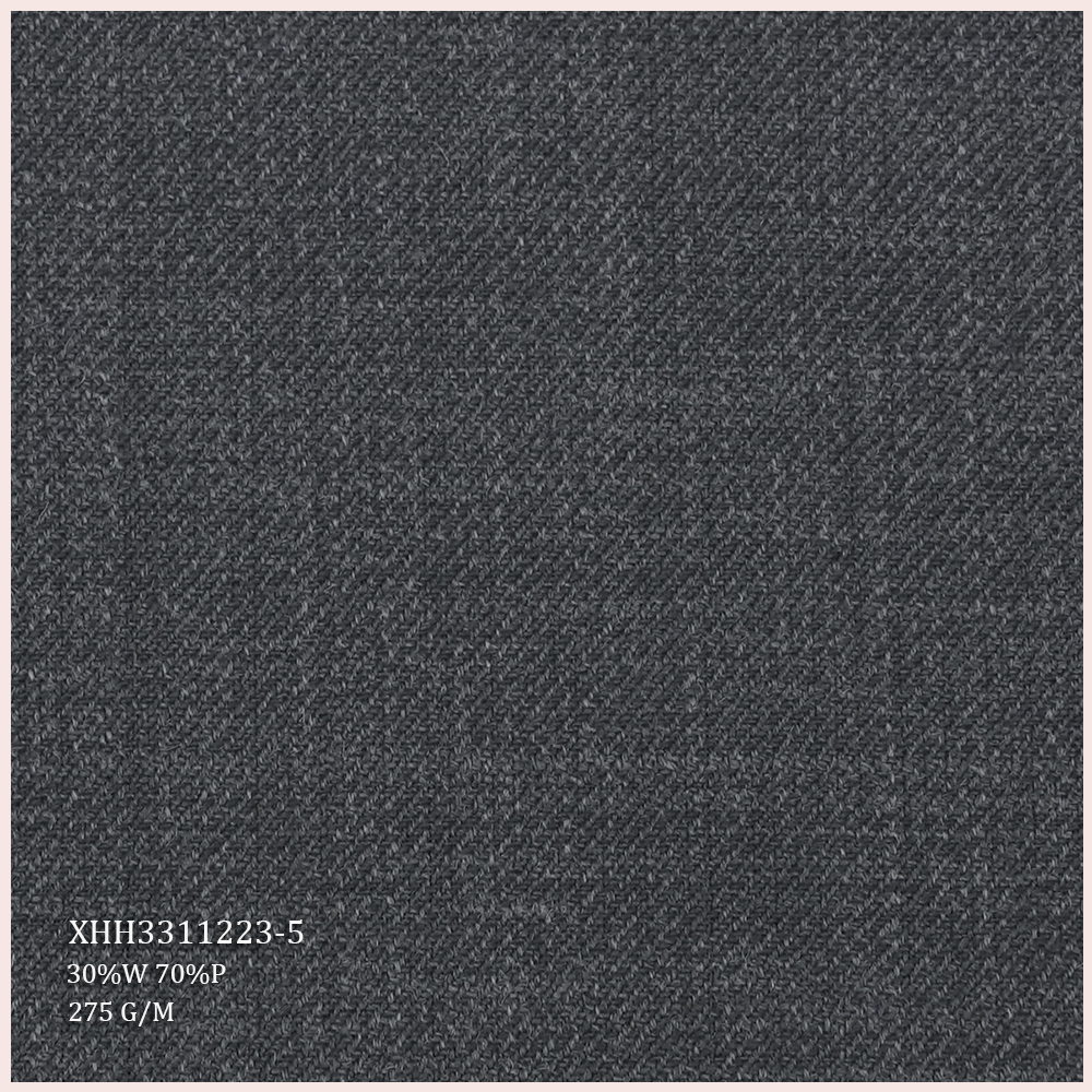 Premium Quality 30%W 70%P Worsted Merino Wool Italian Suiting Fabric Wool/Polyester Fabric for Men Suits TWILL