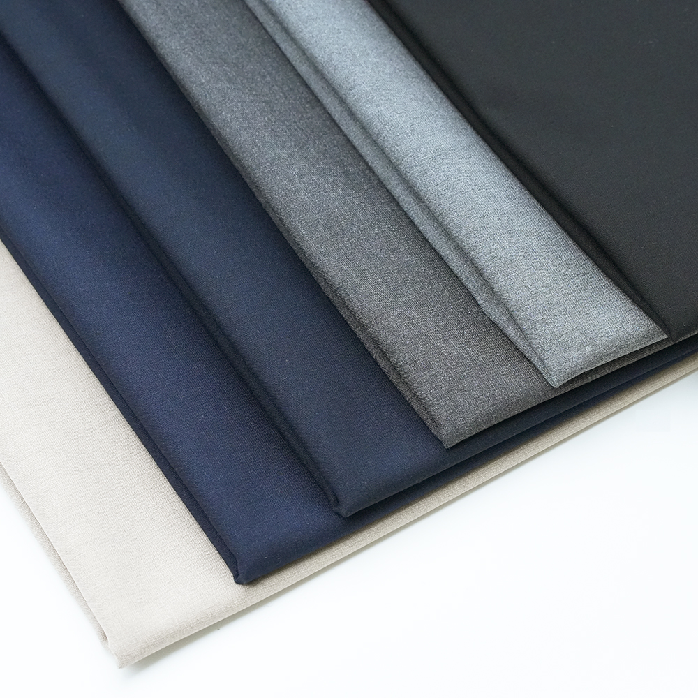 New Arrival TRW Blend Rayon Wool/Polyester Fabric Plain Yarn Dyed Woven Fabric for Men's Suit Garment